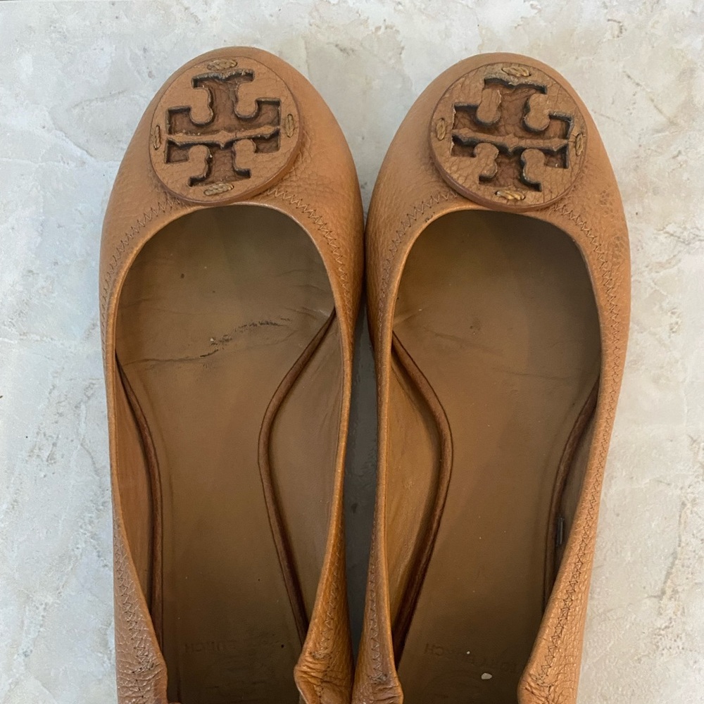 Tan Tory Burch Flats
